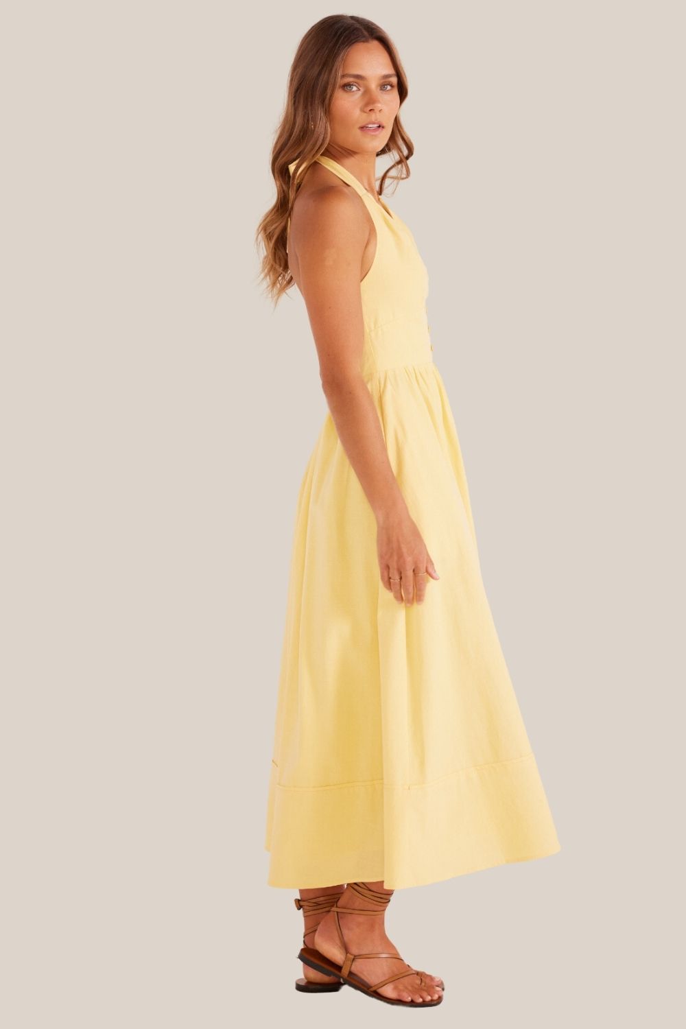 Mink Pink Alani Halterneck Midi Dress