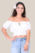 Go Girl Peasant Top with Rouched Hem Top