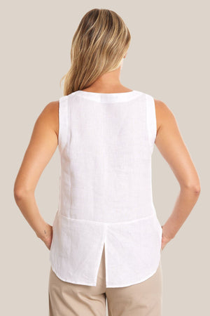 Marco Polo Sleeveless Linen Tank
