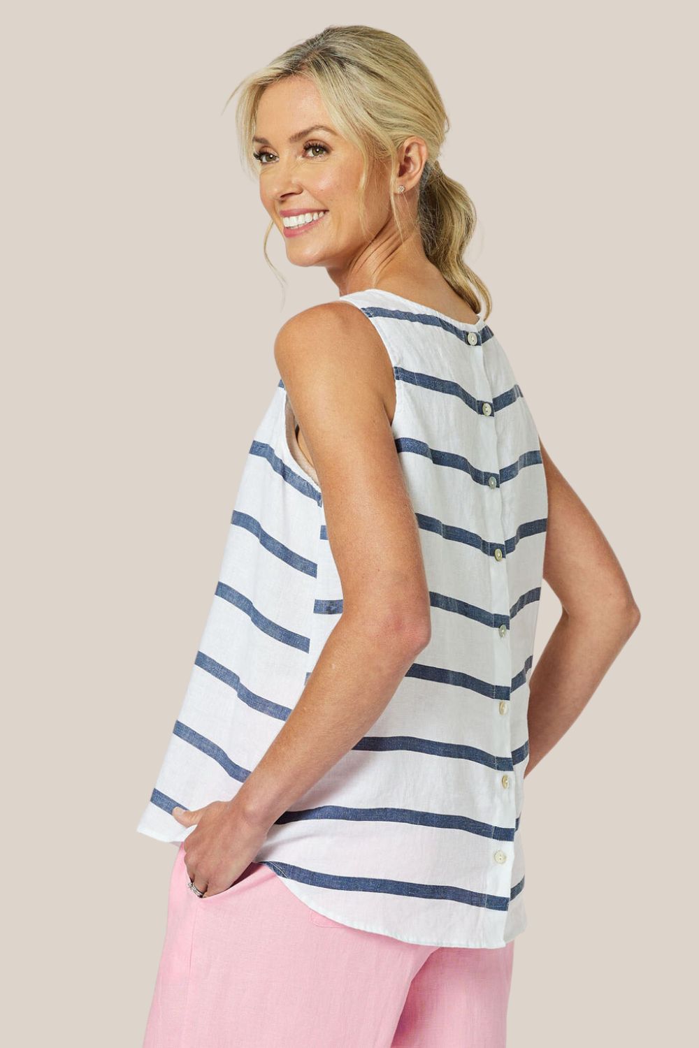 Gordon Smith Stripe Button Back Tank