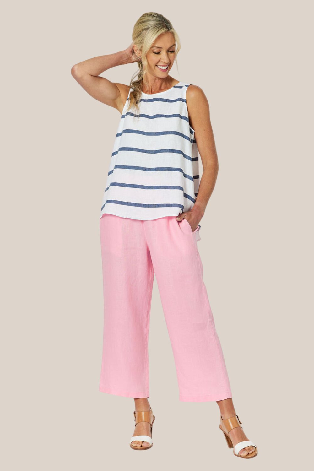 Gordon Smith Stripe Button Back Tank