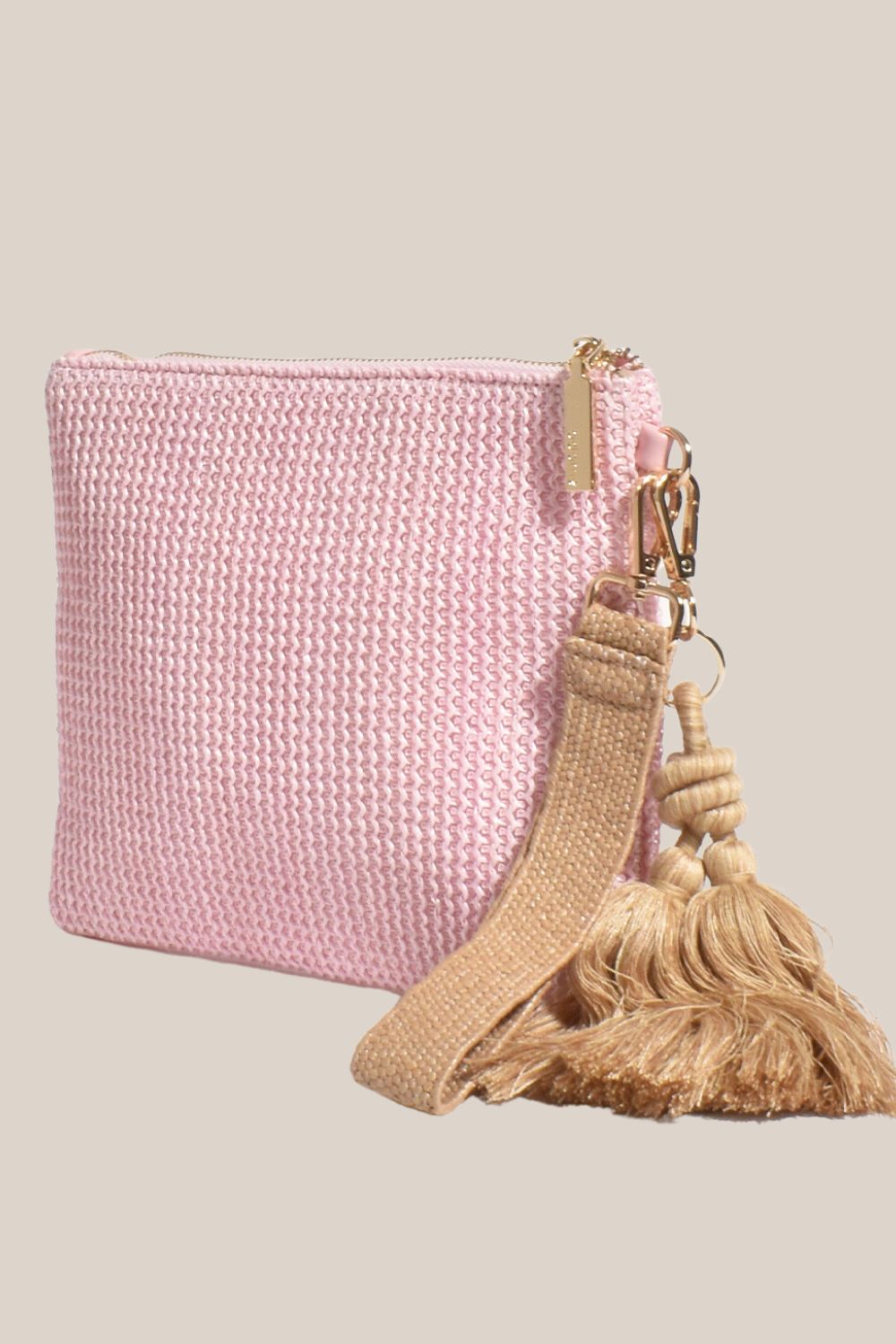 Adorne Charley Weave Tassel Pouch