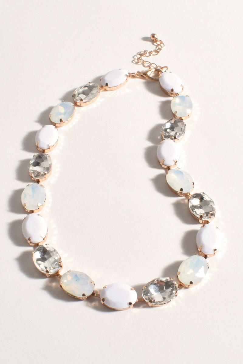 Adorne Stone & Glass Event Necklace