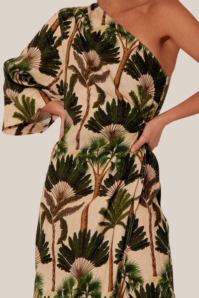 Adorne Eva Palm Asymetrical Dress