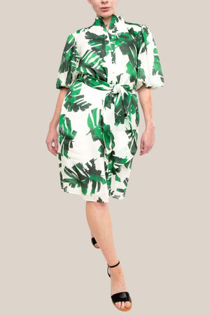 Pingpong Mono Leaf Shirt Dress