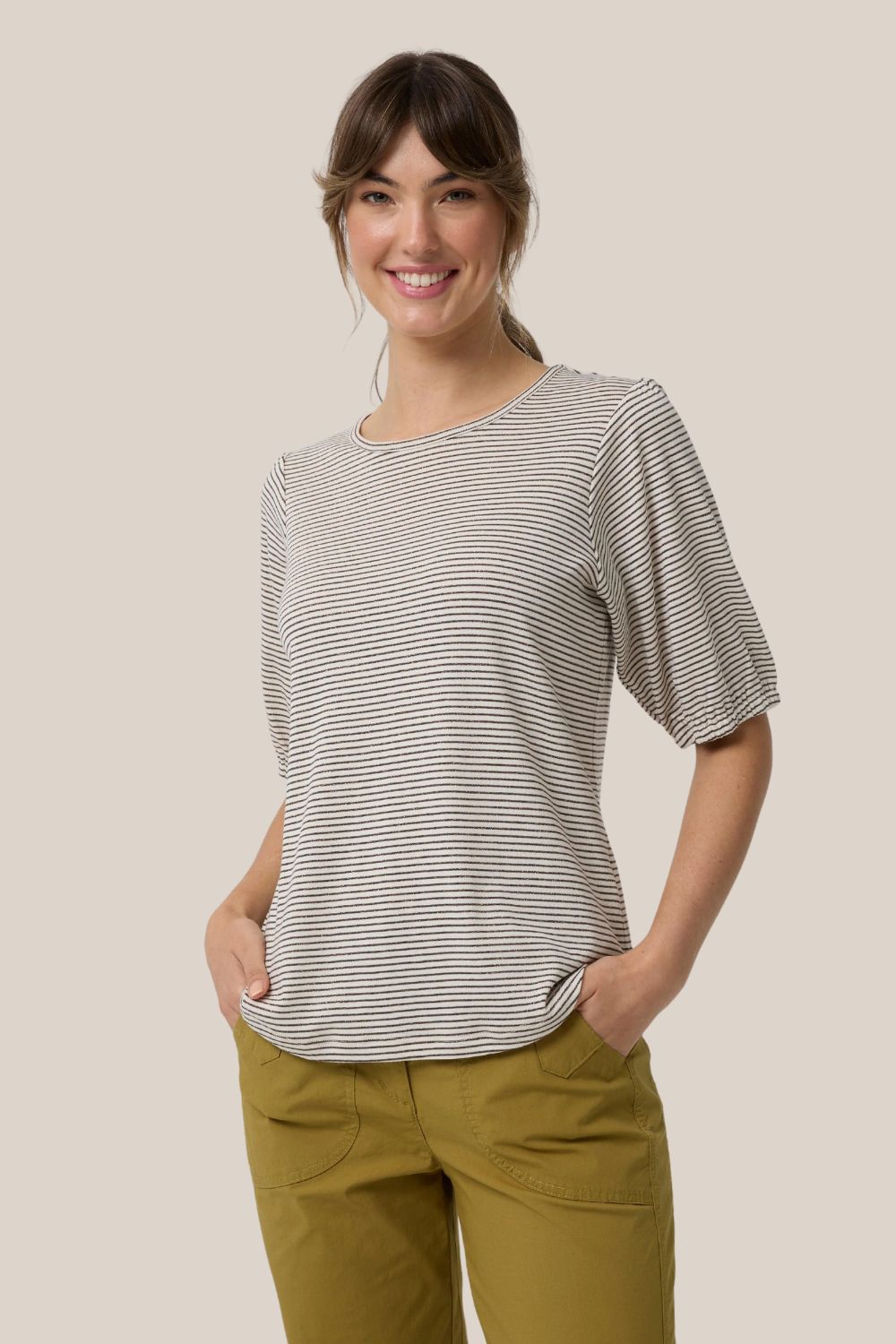 Yarra Trail Metallic Stripe Tee