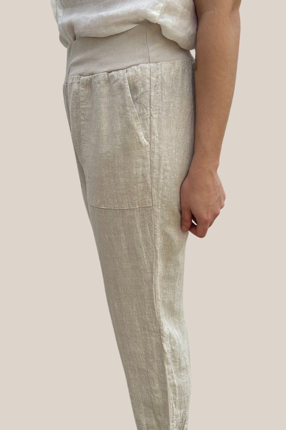 Maglia Jersey Waist Linen Pant