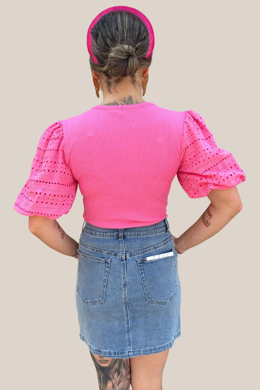 Lorraine Detail Puff Sleeve Top