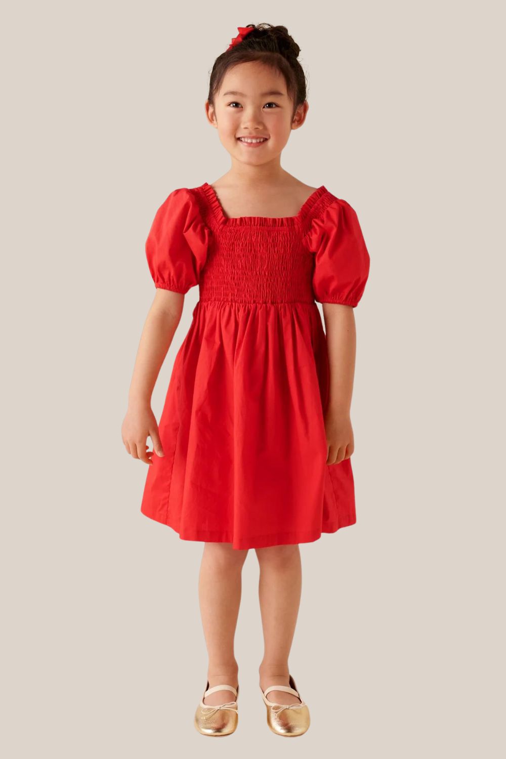 Designer Kidz Lily Puff Sleeve Dress