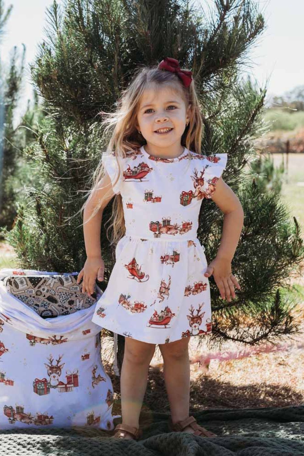 Snuggle Hunny Reindeer Organic Dress