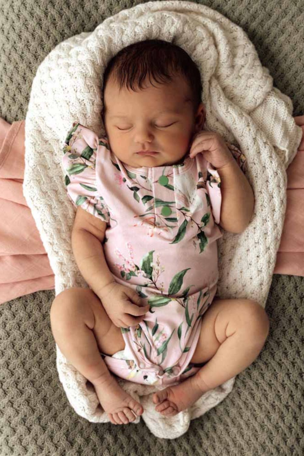 Snuggle Hunny Cockatoo Short Sleeve Organic Bodysuit With Frill