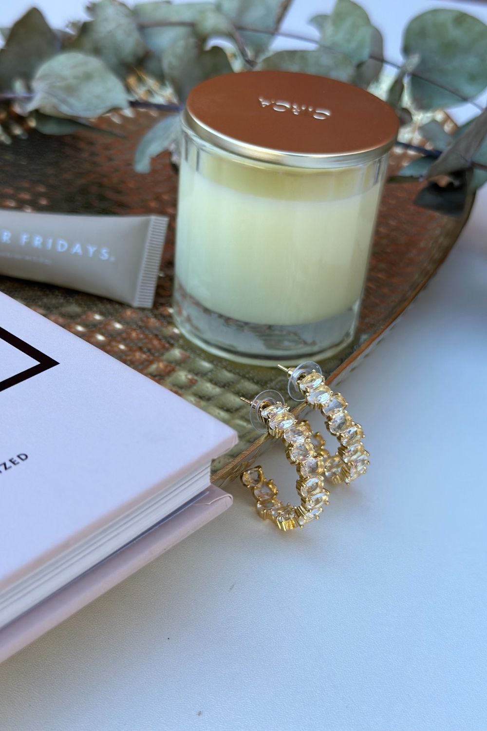 Boelle Crystal Hoop Earrings