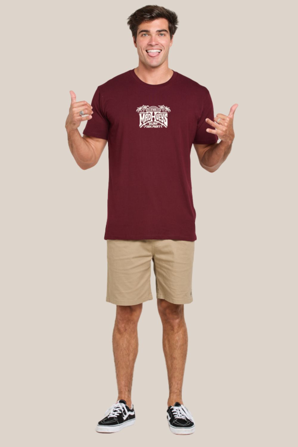 The Mad Hueys Palm Paradise Short Sleeve Tee