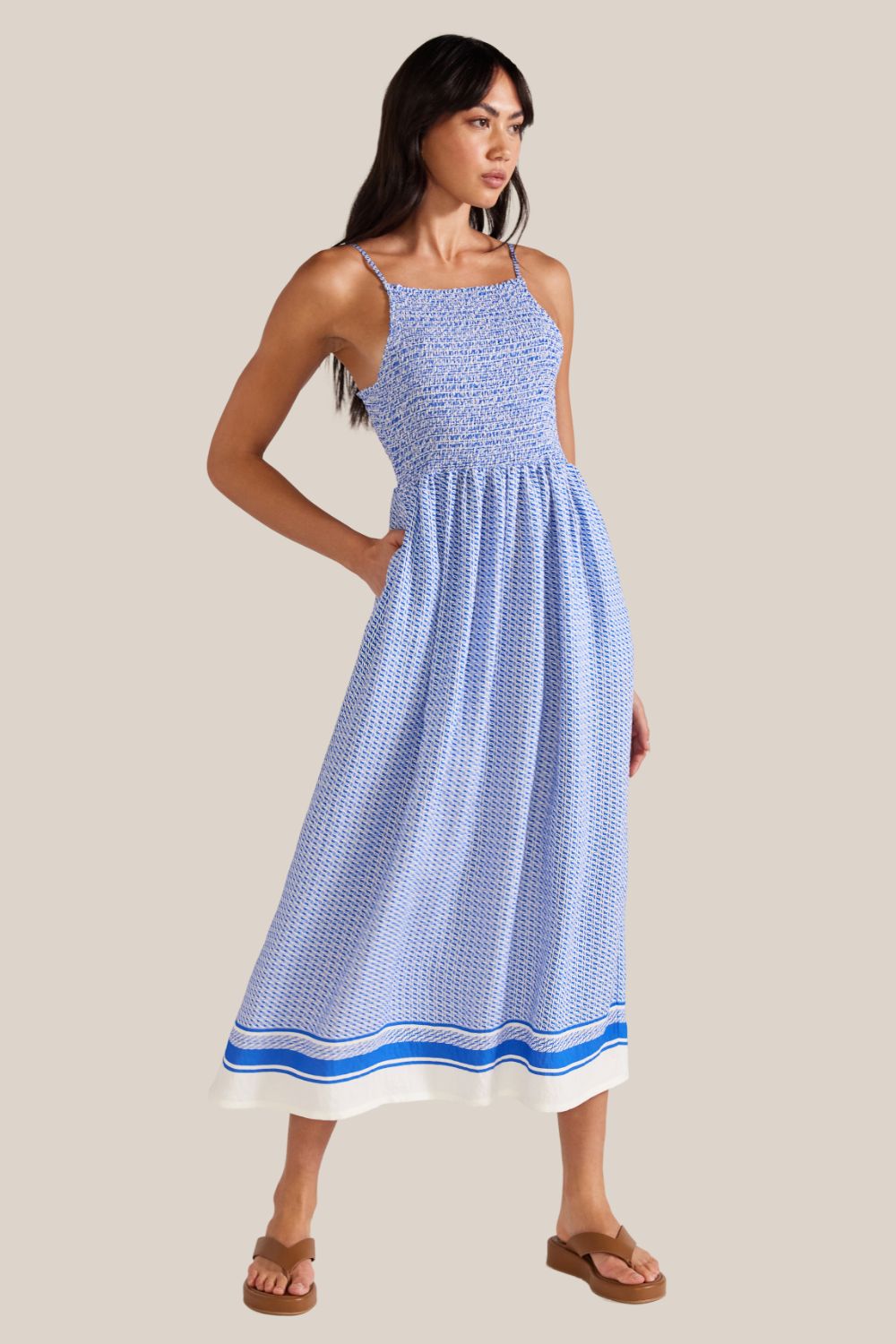 Staple The Label Azure Shirred Sundress