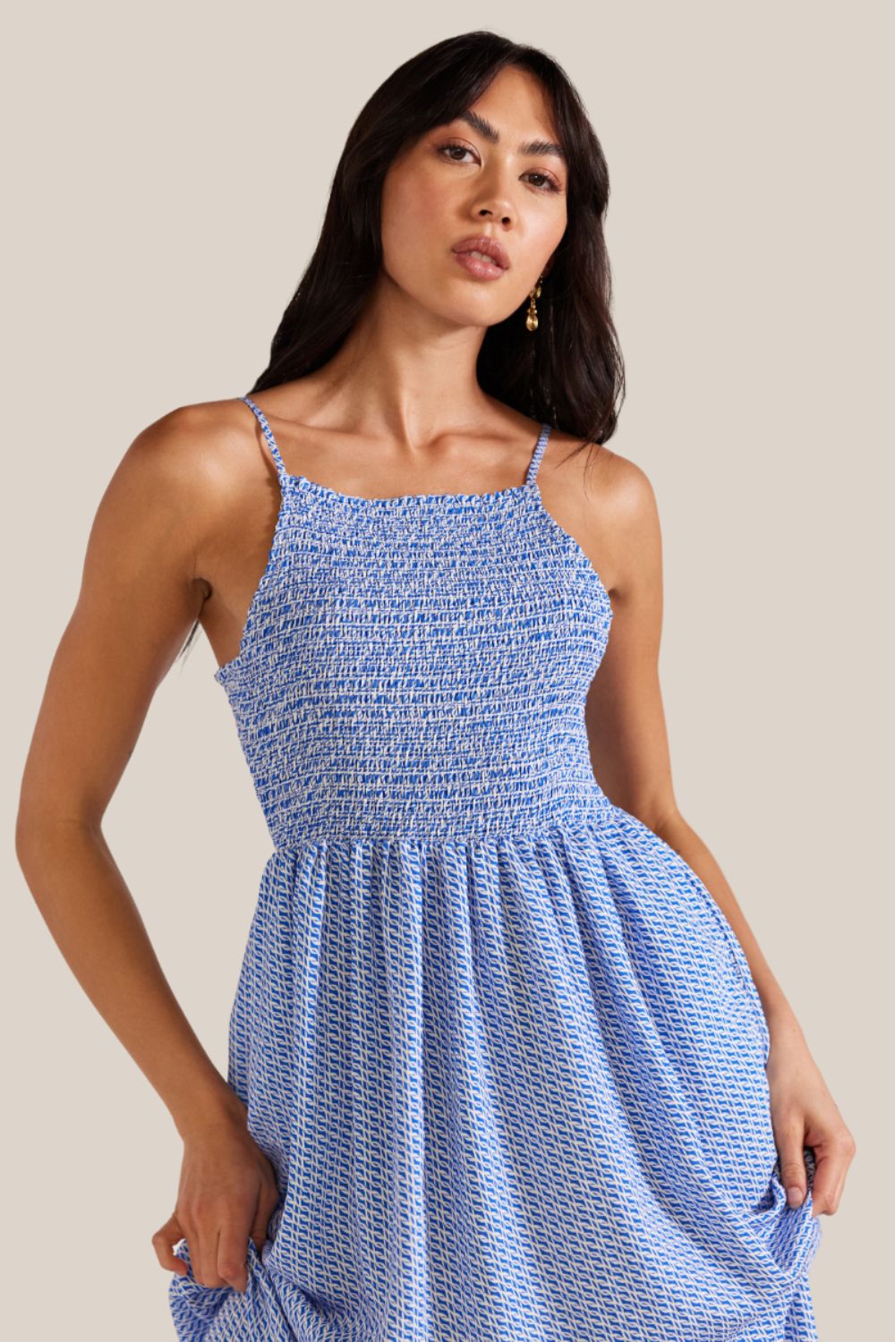 Staple The Label Azure Shirred Sundress
