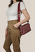 Pierre Cardin Ladies Leather Webbing Strap Crossbody Bag