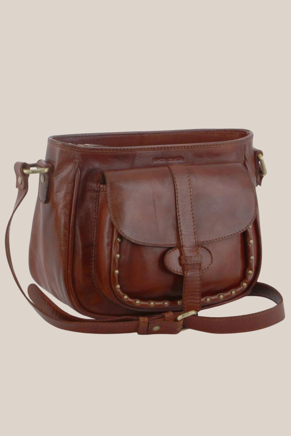 Pierre Cardin Ladies Leather Stud Detail Crossbody Bag