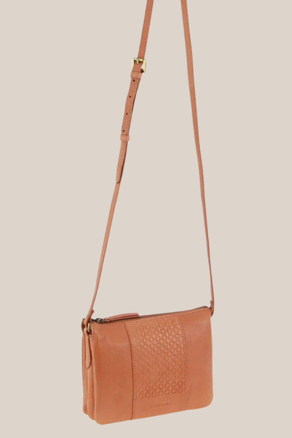 Pierre Cardin Leather Diamond Embossed Crossbody Bag