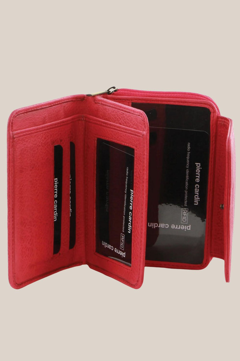 Pierre Cardin Ladies Leather Compact Bi Fold Wallet