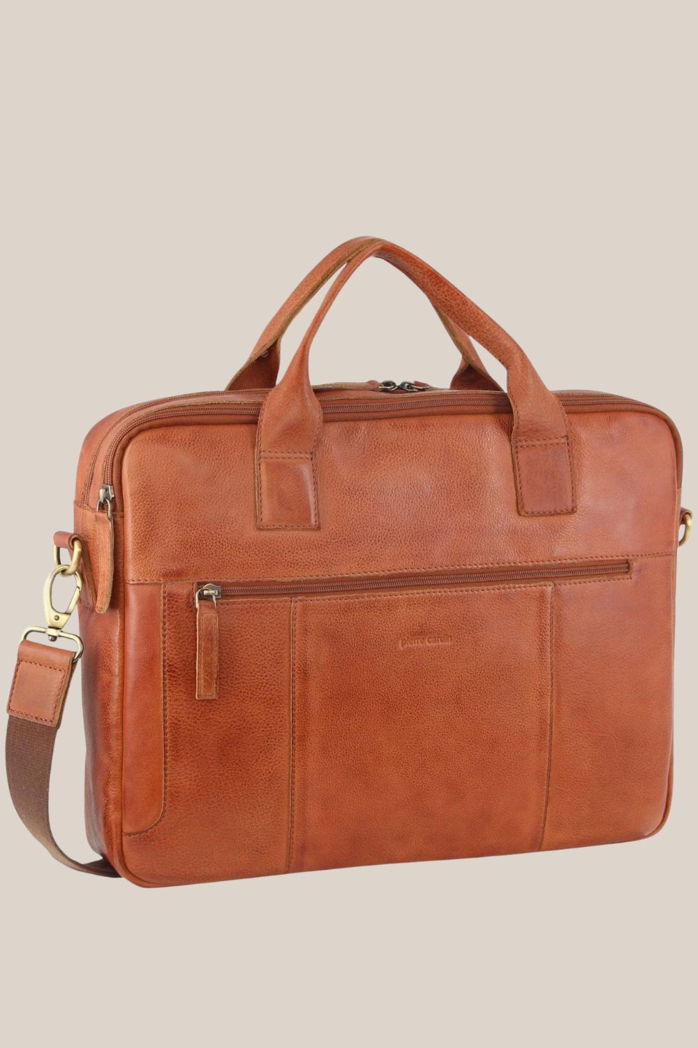 Pierre Cardin Rustic Leather Computer Bag