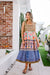 Cactus Rose Tie Up Bow Shoulder Midi Dress