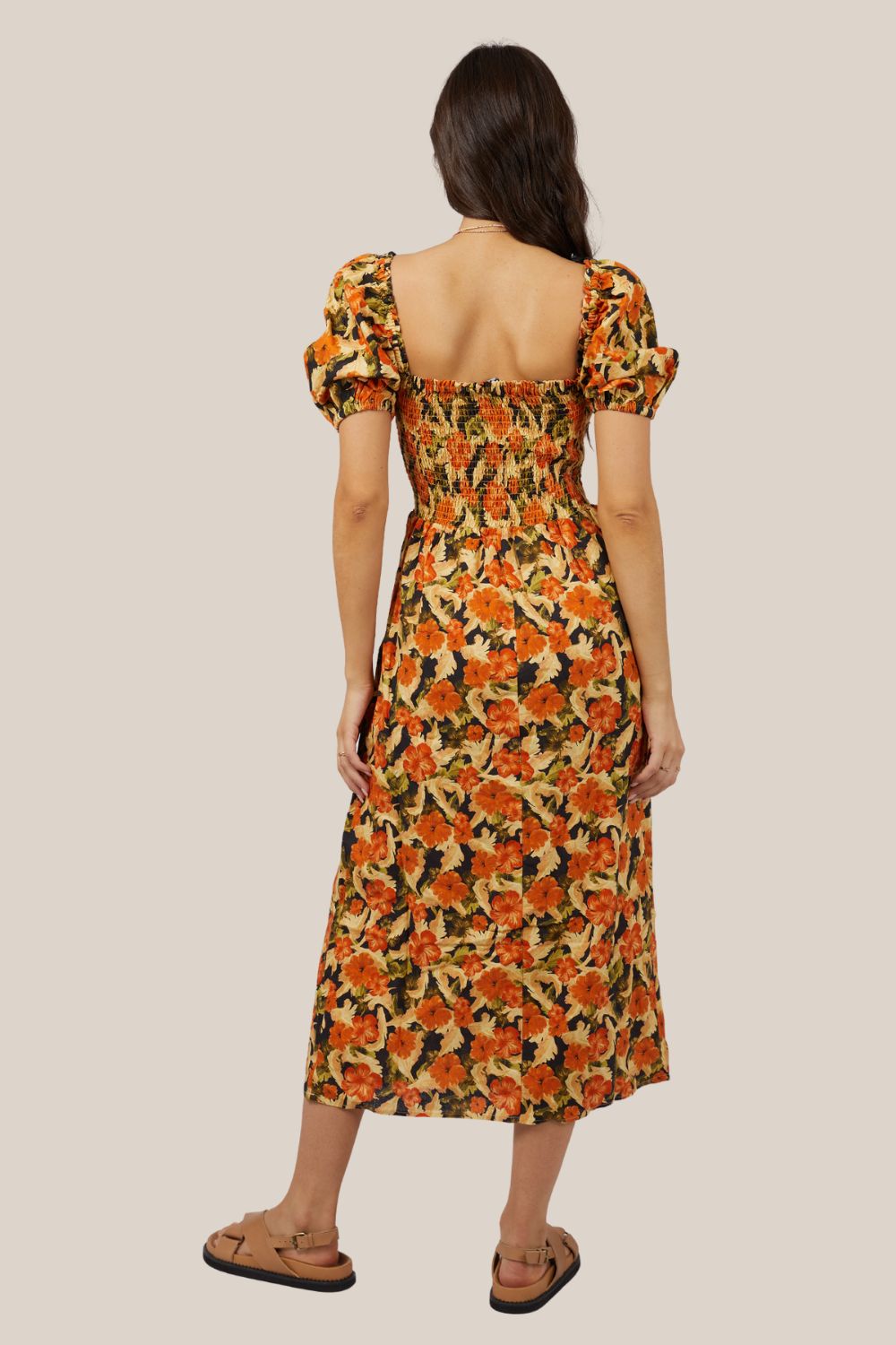 All About Eve Margot Floral Shirred Dress