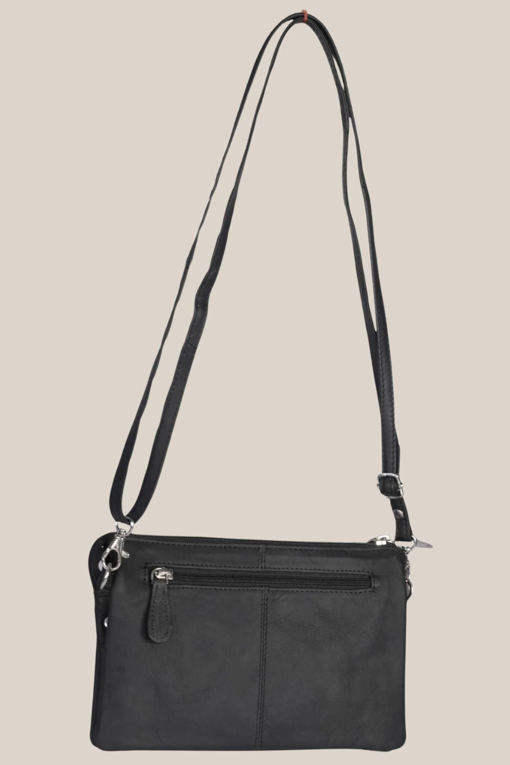 Cenzoni Floral Embossed Leather Crossbody Bag