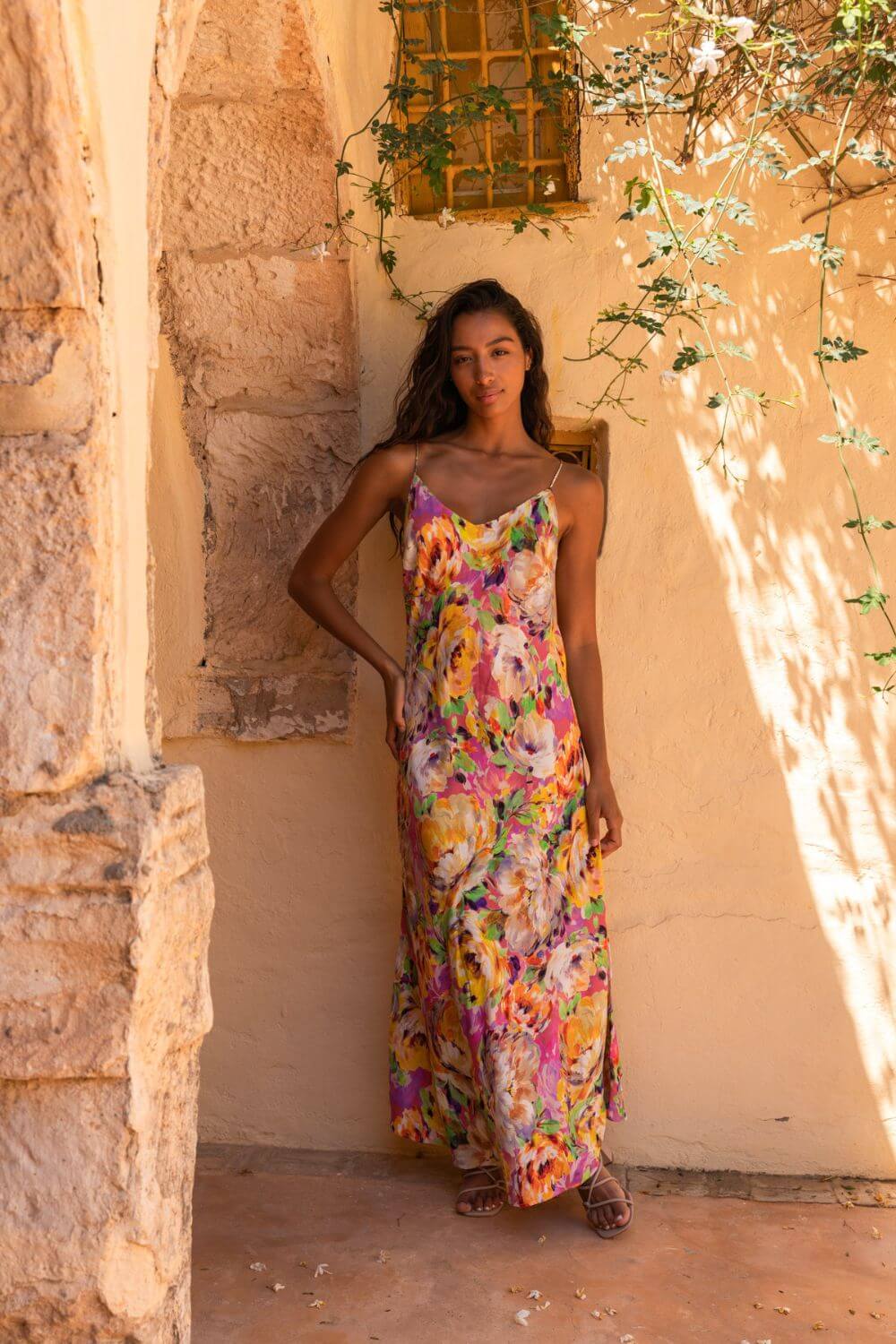 Kachel Rita Maxi Slip Dress