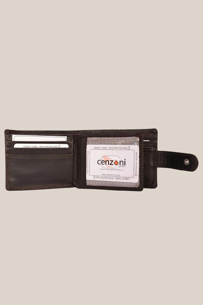 Cenzoni RFID Oil Pull Up Leather Mens Wallet