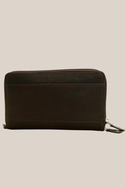 Cenzoni Oil Pull Up Zip Around Wallet