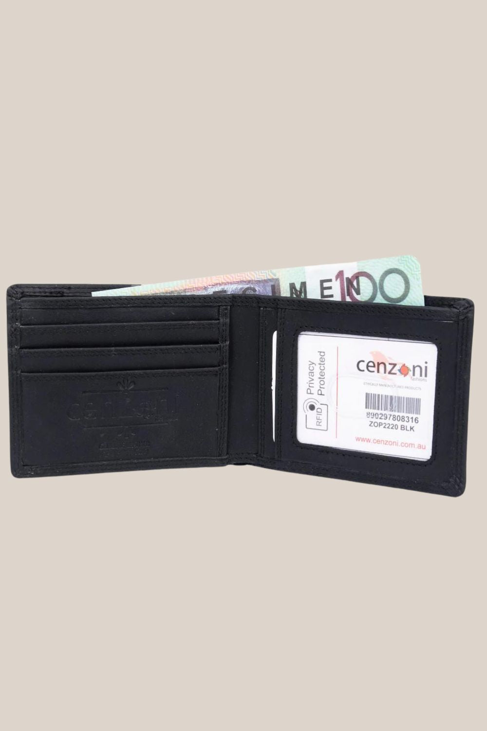 Cenzoni RFID Oil Pull Up Leather Mens Wallet