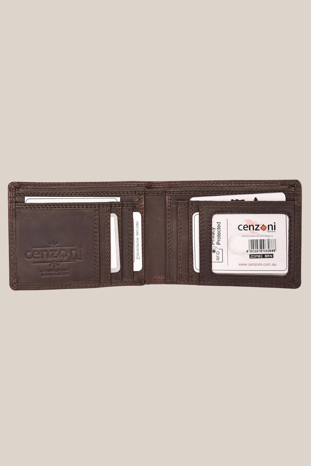 Cenzoni RFID Oil Pull Up Leather Mens Wallet