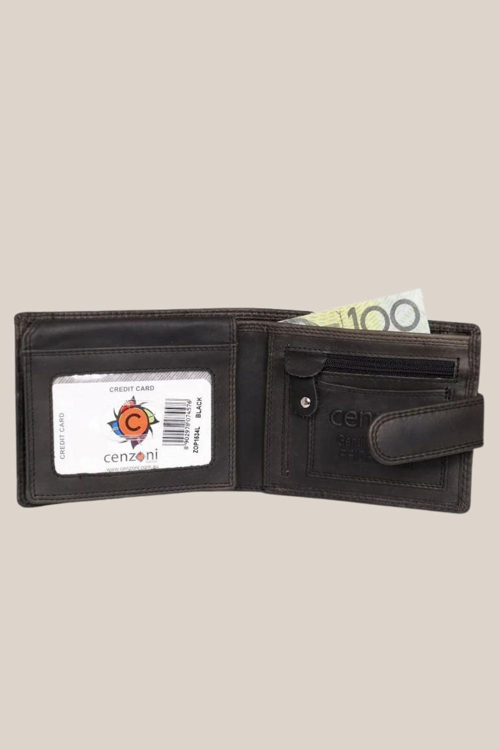 Cenzoni RFID Oil Pull Up Leather Mens Wallet