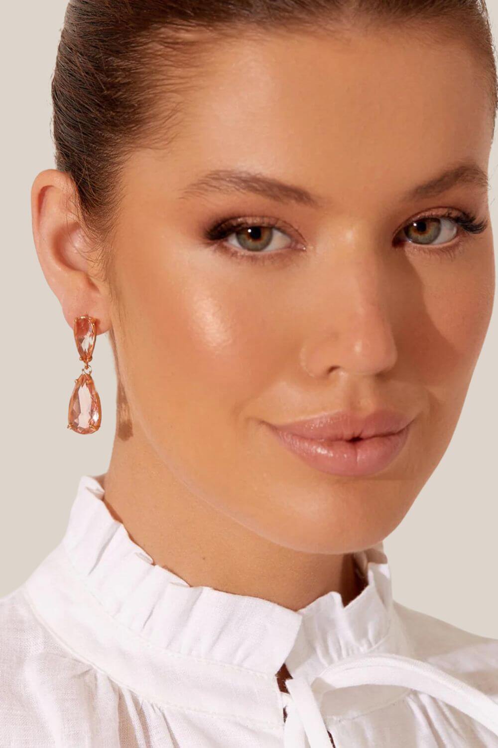 Adorne Classic Teardrop Jewel Earrings