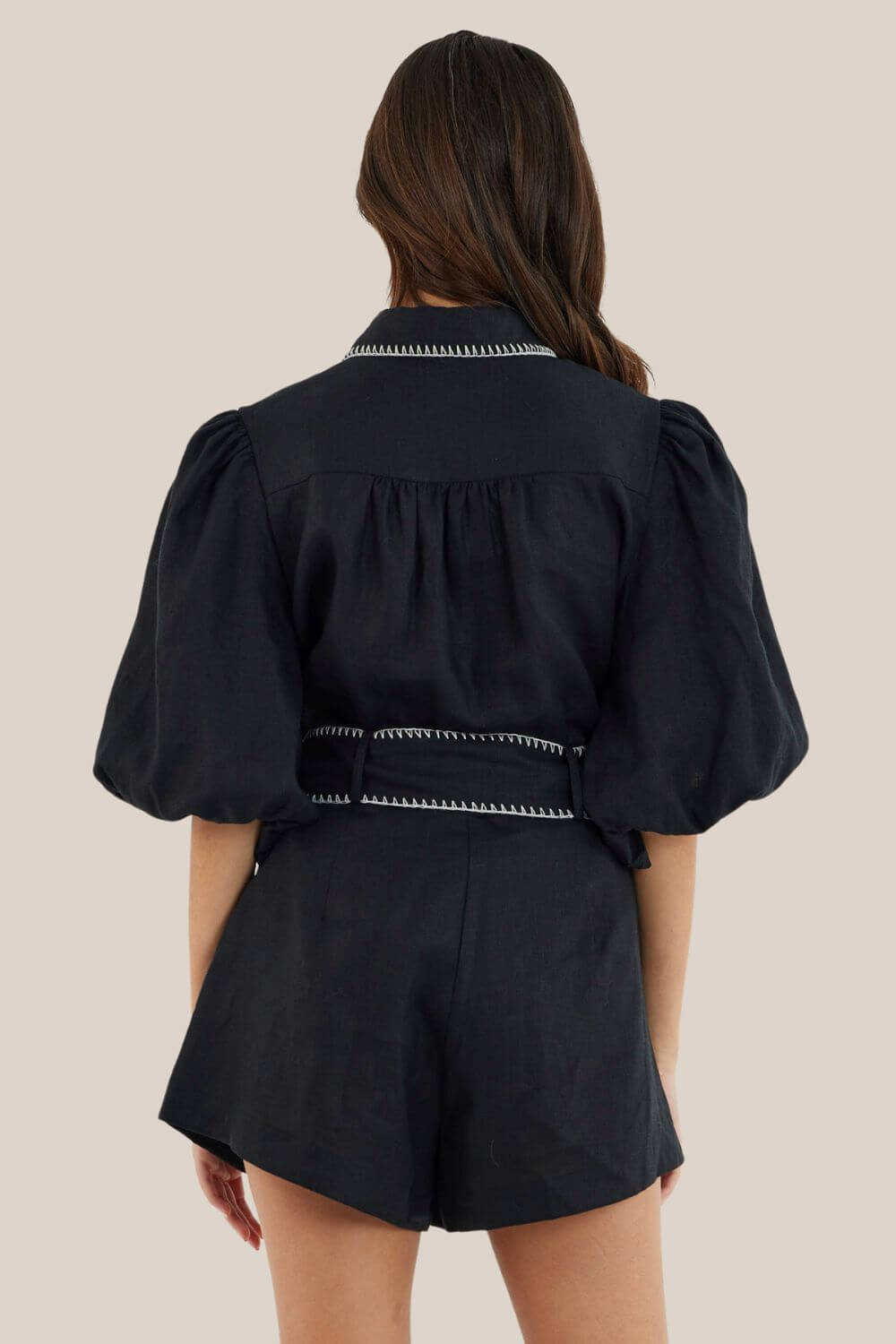 Amelius Chloe Stitch Detail Linen Shirt