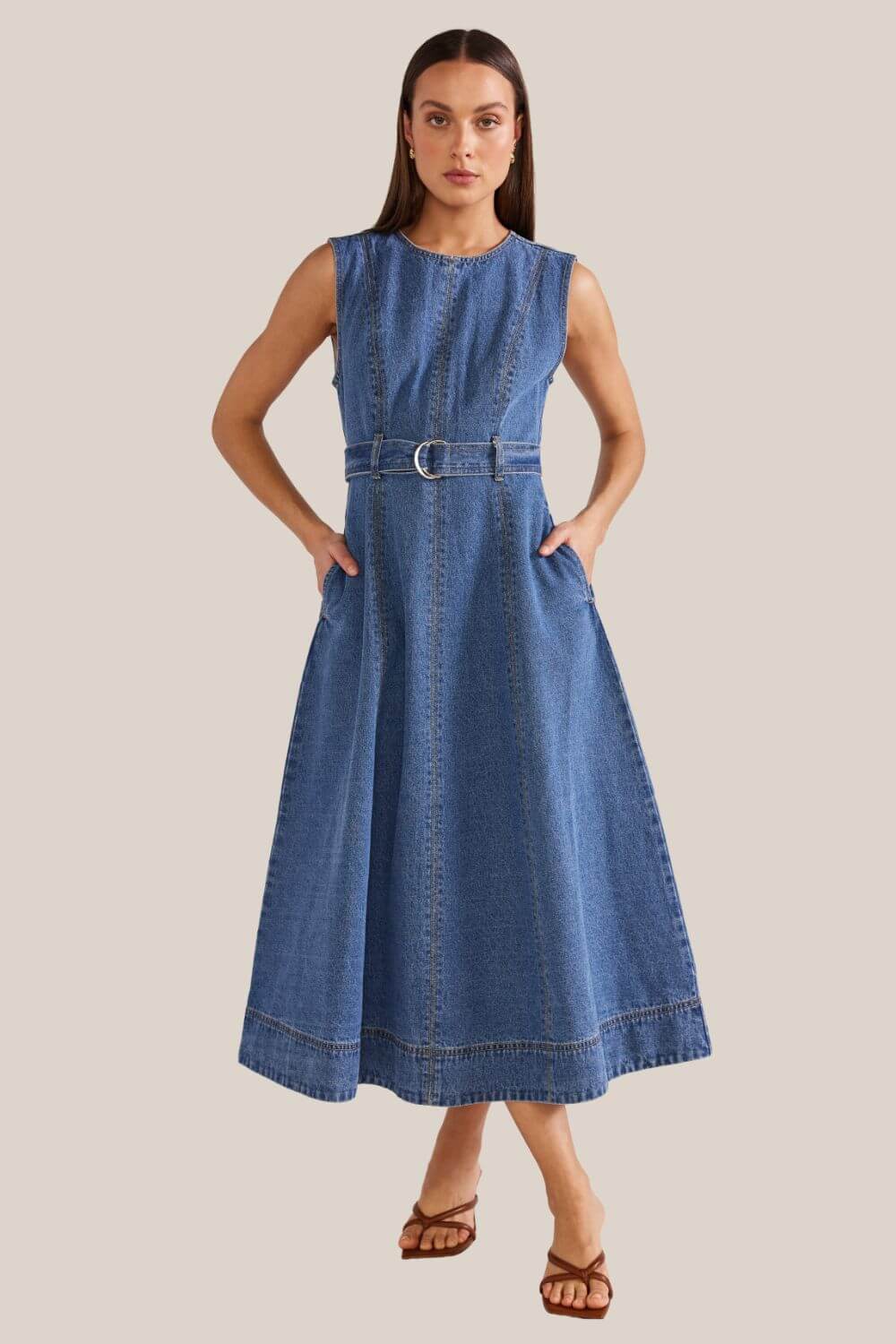 Staple The Label Eva Denim Midi Dress