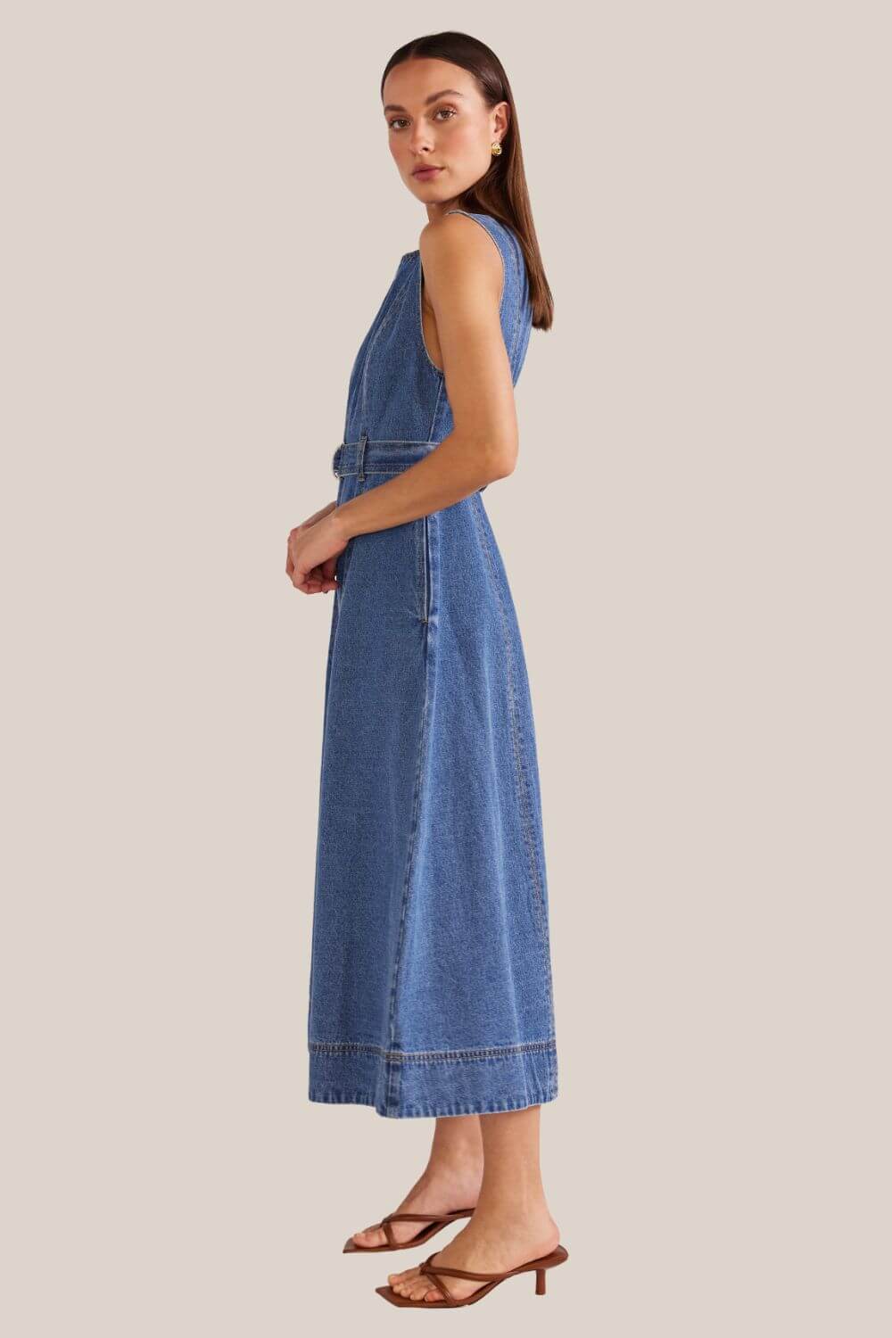 Staple The Label Eva Denim Midi Dress