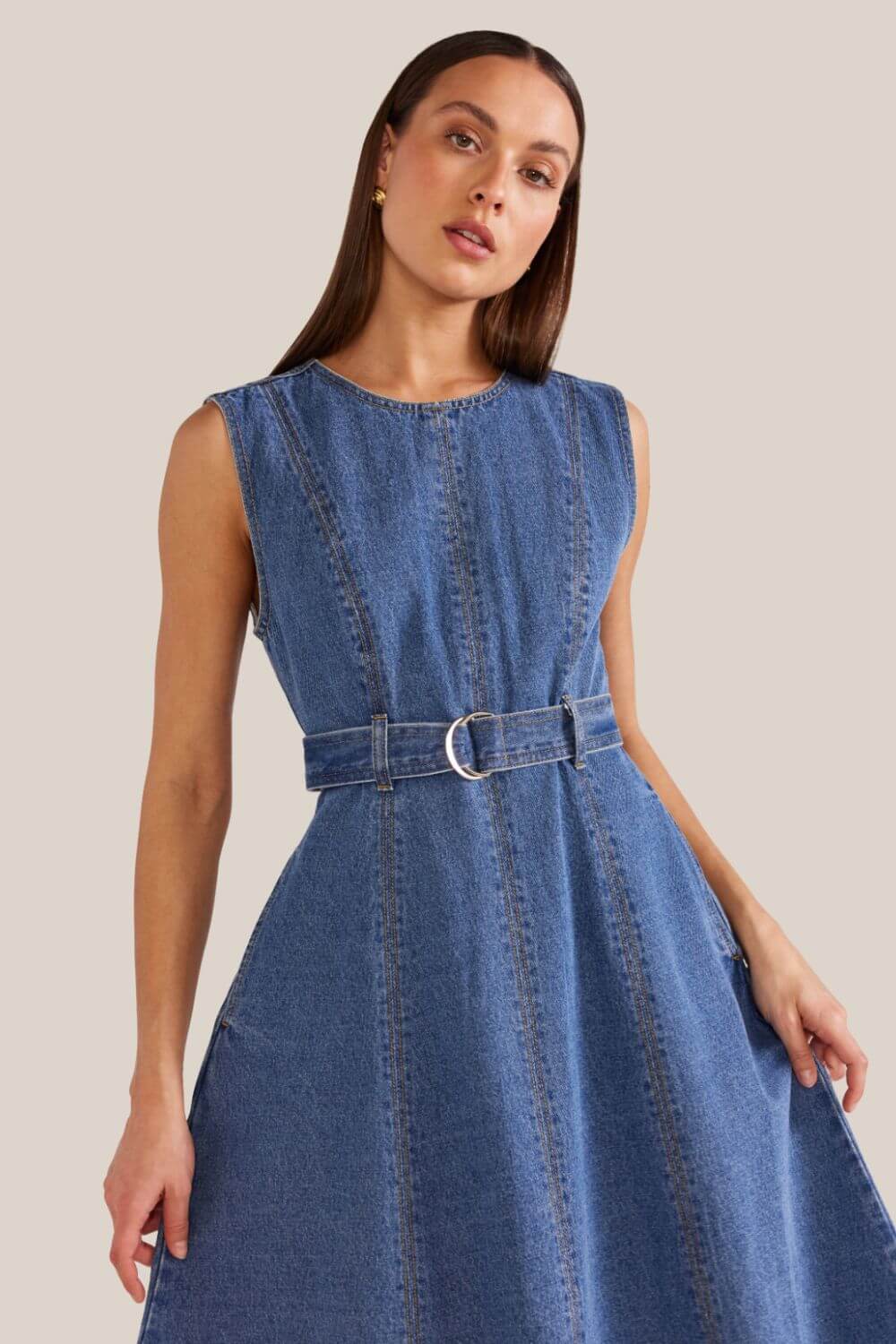 Staple The Label Eva Denim Midi Dress