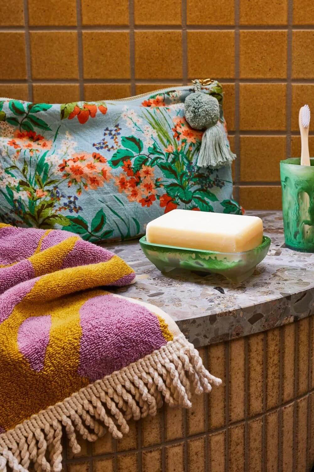 Sage x Clare Yarrow Cosmetic Bag