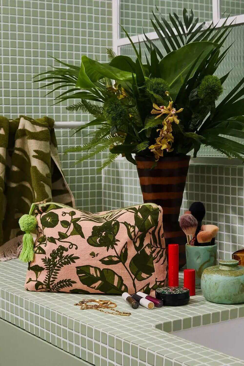 Sage x Clare Safia Cosmetic Bag