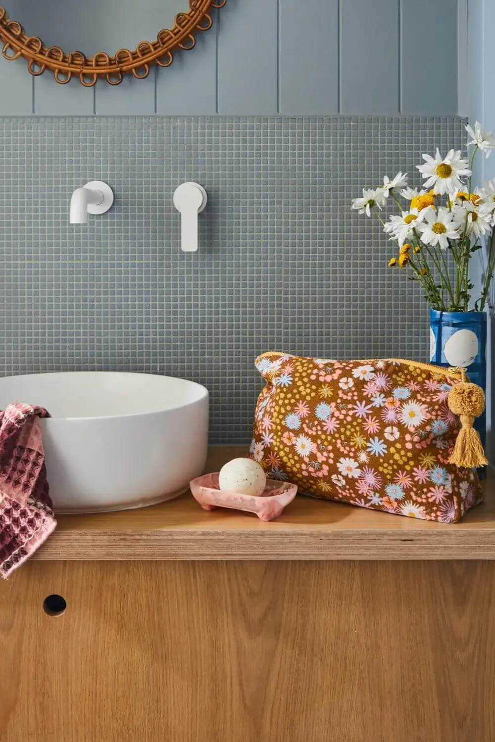 Sage x Clare Hayfolk Cosmetic Bag