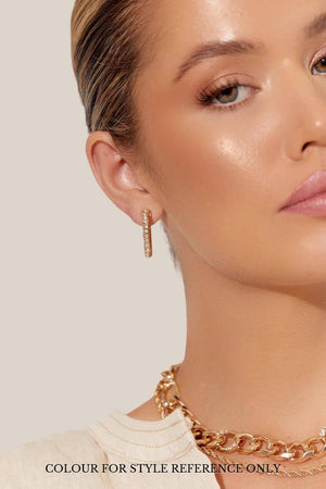 Adorne Diamante Hoops
