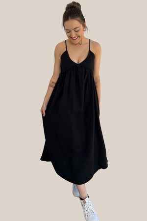 Lucia Pleated Midi Dress
