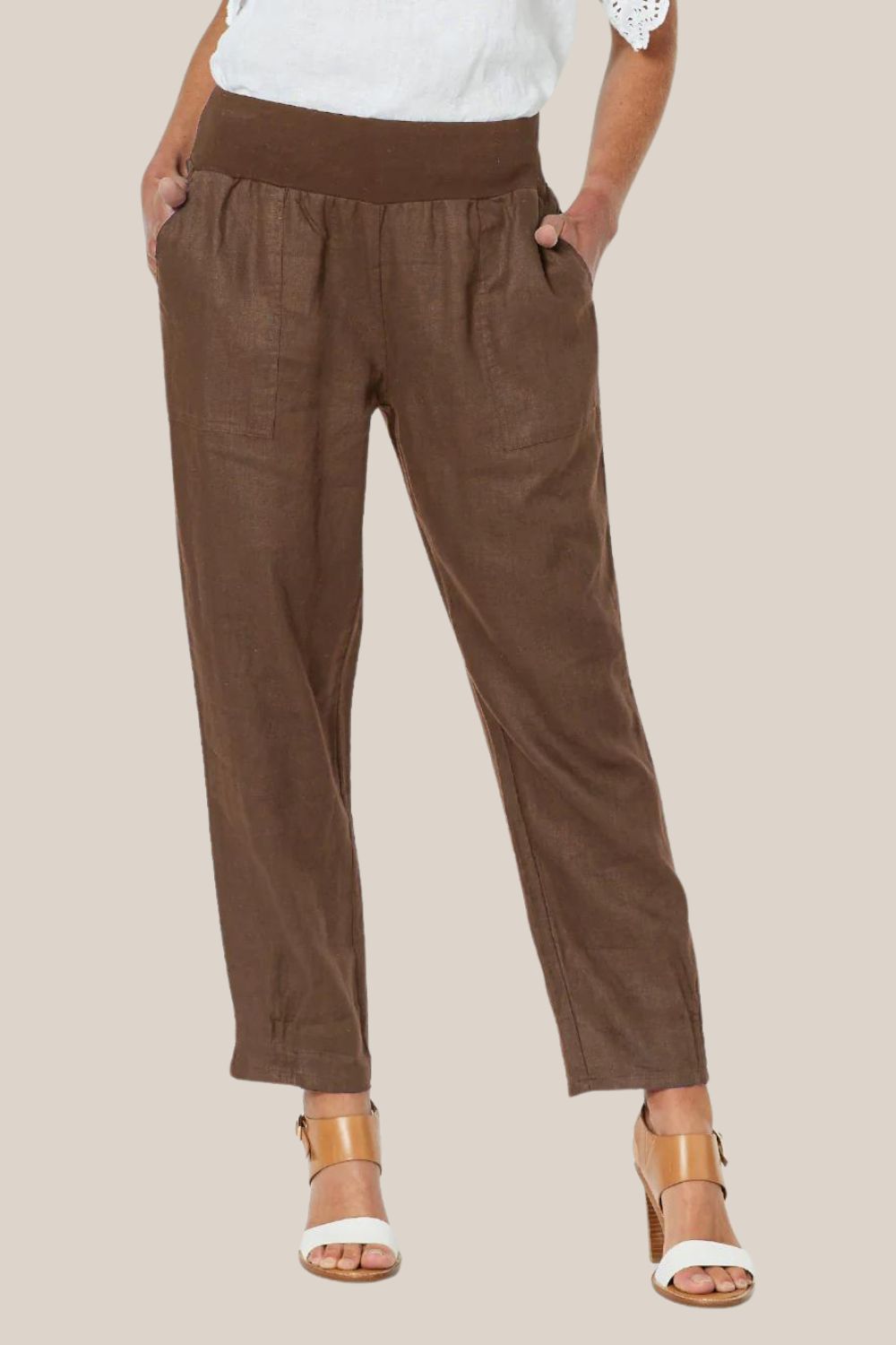 Gordon Smith Jersey Waist Sarah Linen Pant