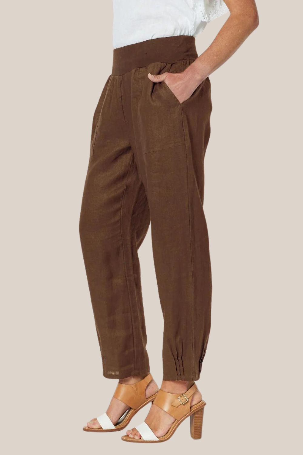 Gordon Smith Jersey Waist Sarah Linen Pant