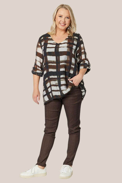 Gordon Smith Zena Check Layered Tunic