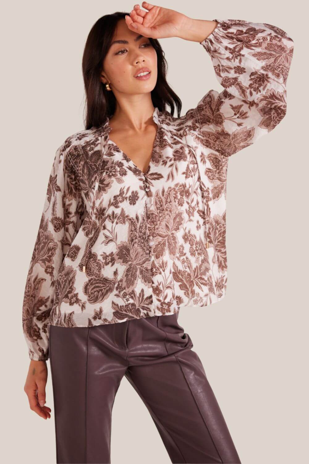 Mink Pink Vivian Long Sleeve Blouse