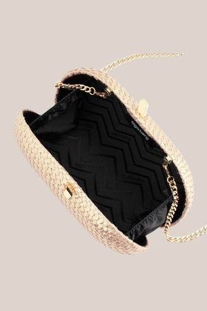 Olga Berg Lucia Woven Oval Clutch