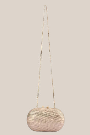 Olga Berg Lucia Woven Oval Clutch
