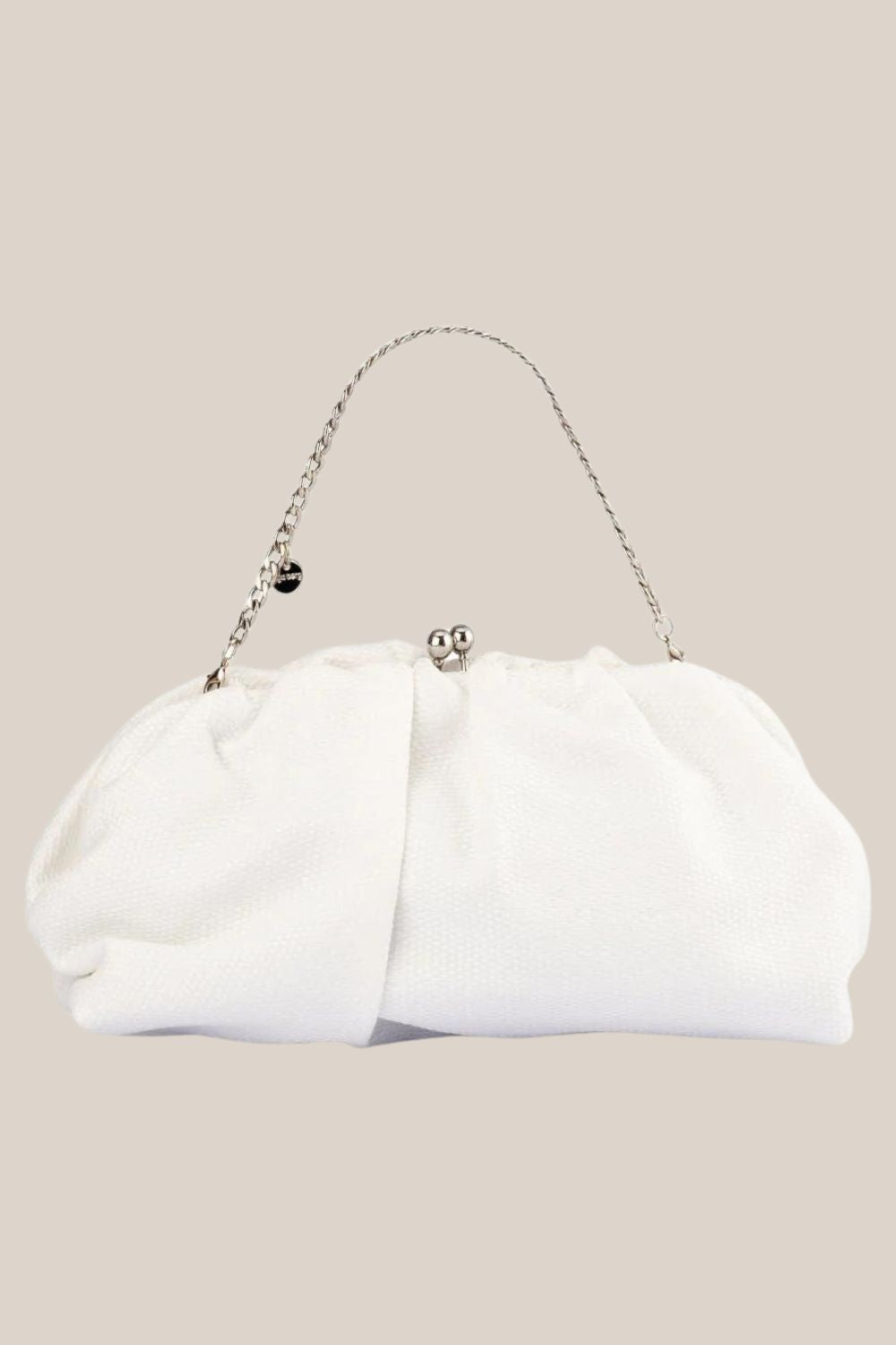 Olga Berg Queenie Gathered Woven Clutch